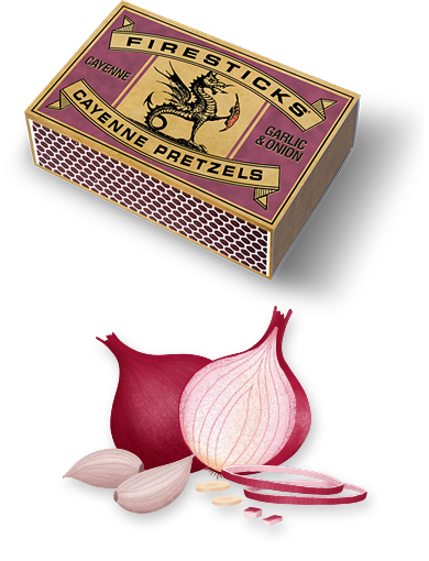 Garlic and Onion Cayenne Pretzles